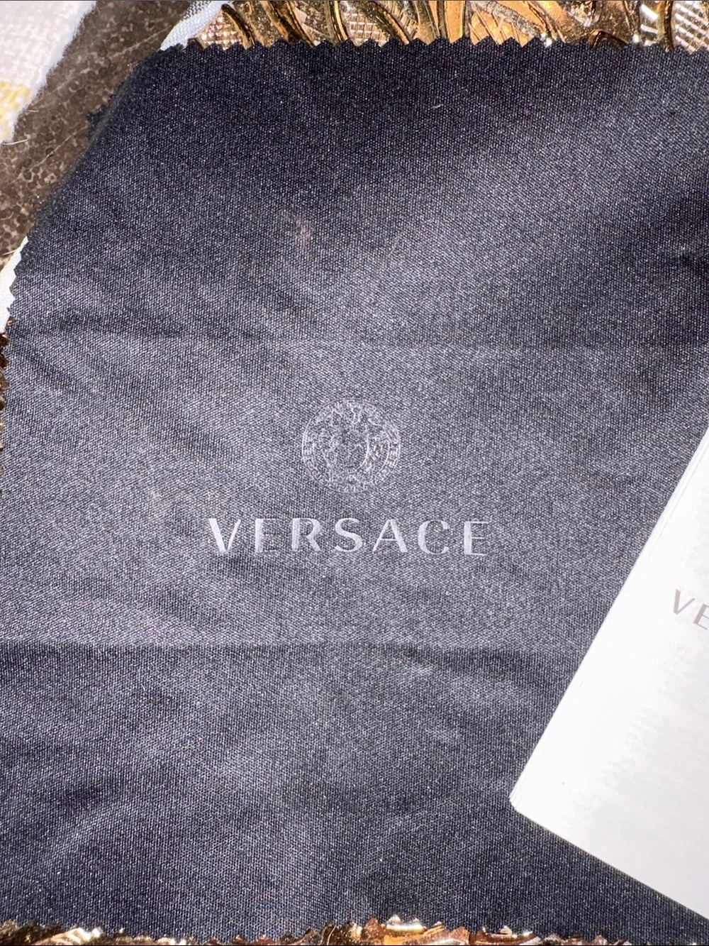 Versace Gold Aviator Sunglasses with Dark Lenses